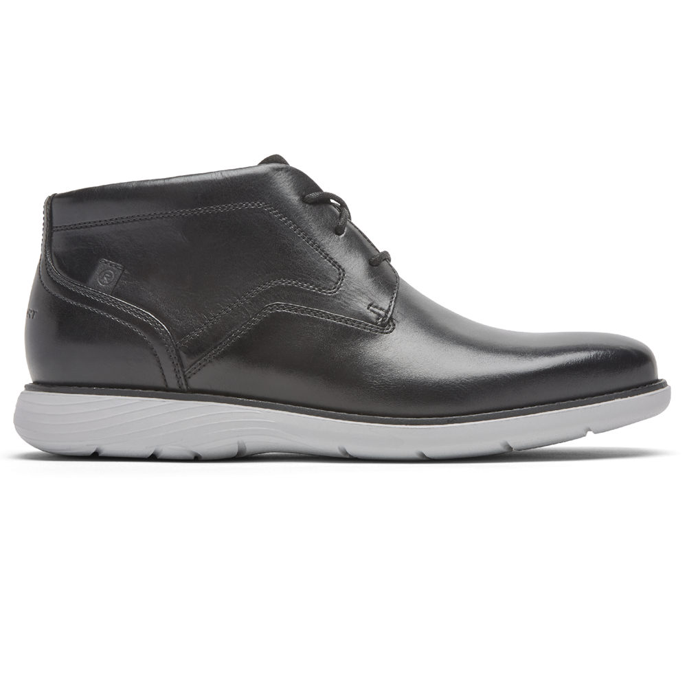 Botas Rockport Hombre Mexico - Garett Chukka Negros - QDONY3486